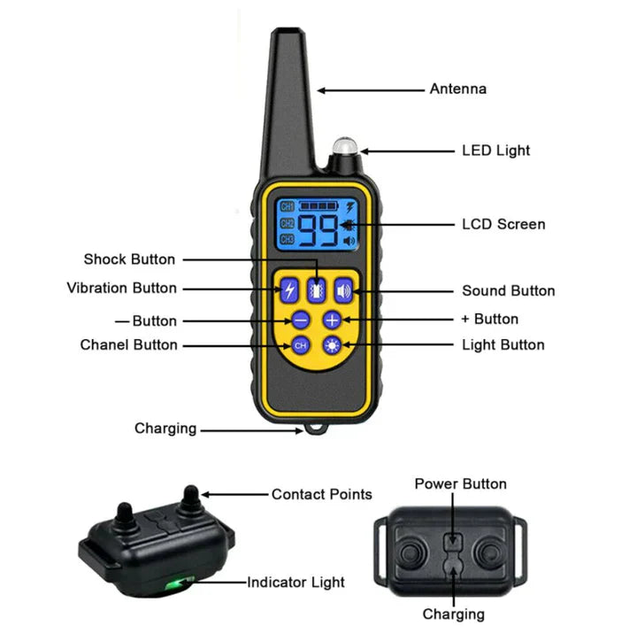 TrainPaws Honden Trainingshalsband – Draadloos met Trillings- & Geluidsfunctie