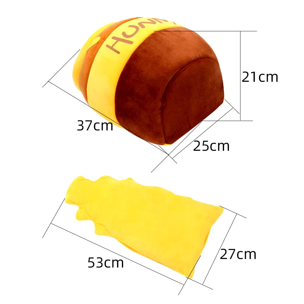 HoneyPaws Knusse Kattenmand – Zachte Pluche Kattenbed in Honingpot Design