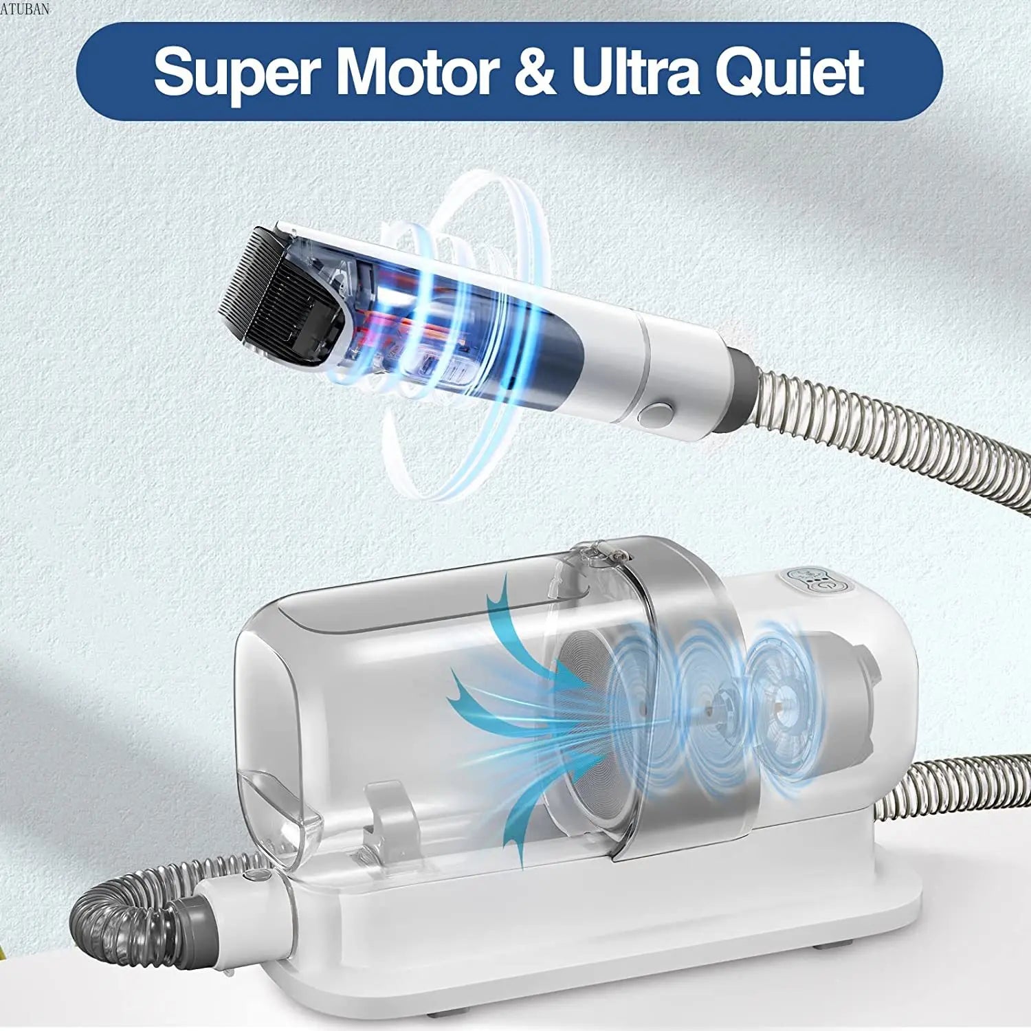 PetVac 5-in-1 Huisdier Stofzuiger - Verzorgingsset voor Haarverwijdering