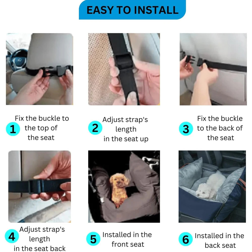 CarryNest Honden Autostoel - Draagtas Voor Kleine Honden en Katten